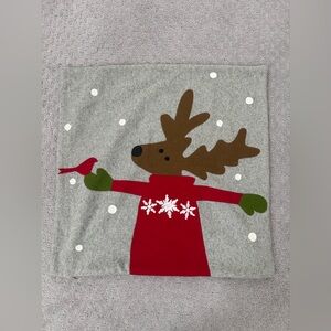 Crate & Barrel Joan Anderson Reindeer Duvet Pillow Cover